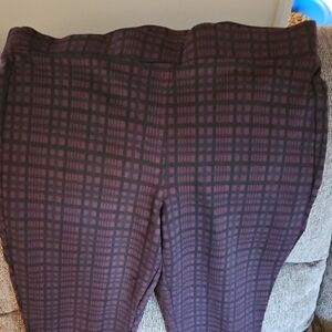 Style & Co. Plum Checkered Leggings